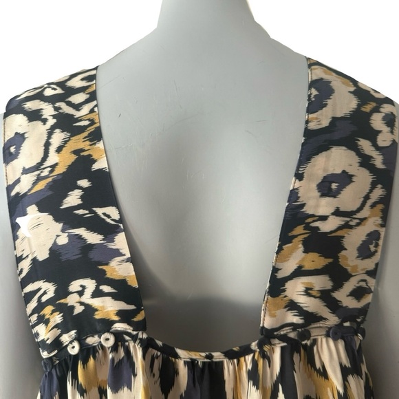 ESPECIA Ikat Tribal Print Sleeveless Top Silky Viscose Size Small - Picture 11 of 16